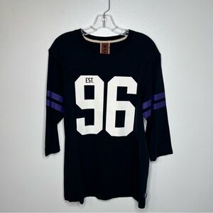 Nike NFL Baltimore Ravens Men’s Heritage Raglan Shirt Large Black Purple